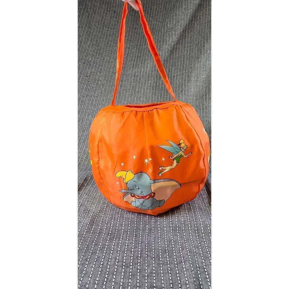 Walt Disney vintage Collapsible Halloween trick or treat Candy Bag